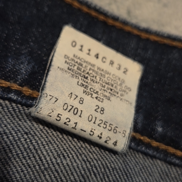 Vintage Levi's 512 Jeans Women's 6 (28x26) Dark Wash Denim Slim Fit Tapered Leg - Picture 6 of 14